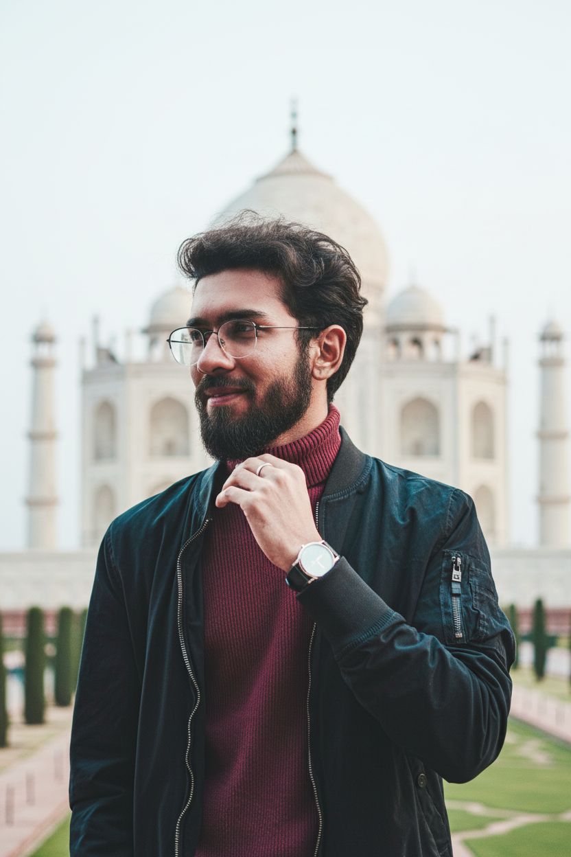 Man wearing black jacket after transformation